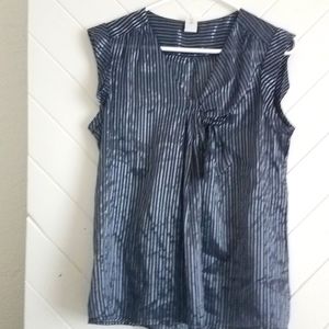 Metallic striped blouse